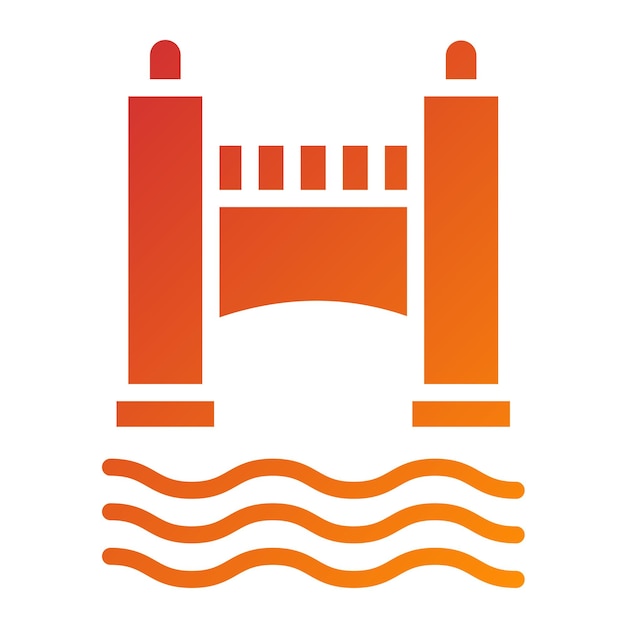 Векторный дизайн Secure Bridge Icon Style