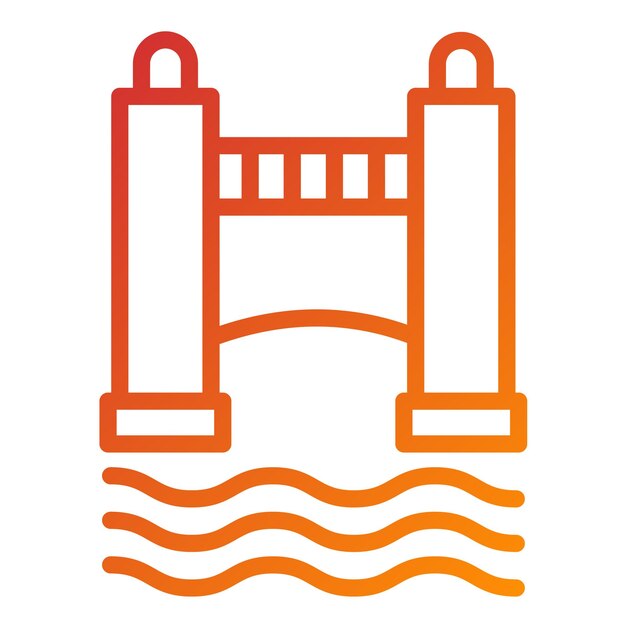 Векторный дизайн Secure Bridge Icon Style