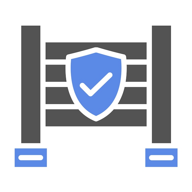 Vector Design Secure Fence Icon Style
