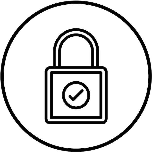 Векторный дизайн Secure Socket Icon Style