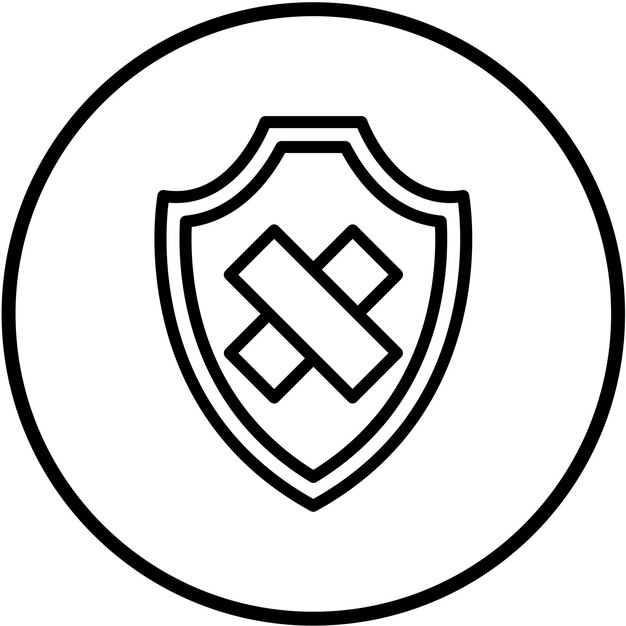 터 디자인 보안 패치 아이콘 스타일