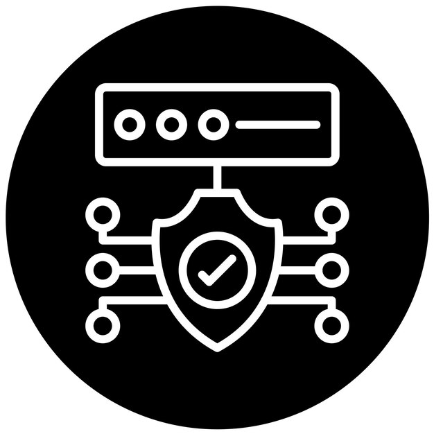 터 디자인 보안 프로토콜 아이콘 스타일