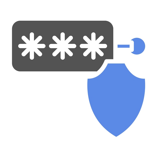 Stile dell'icona del token di sicurezza di progettazione vettoriale