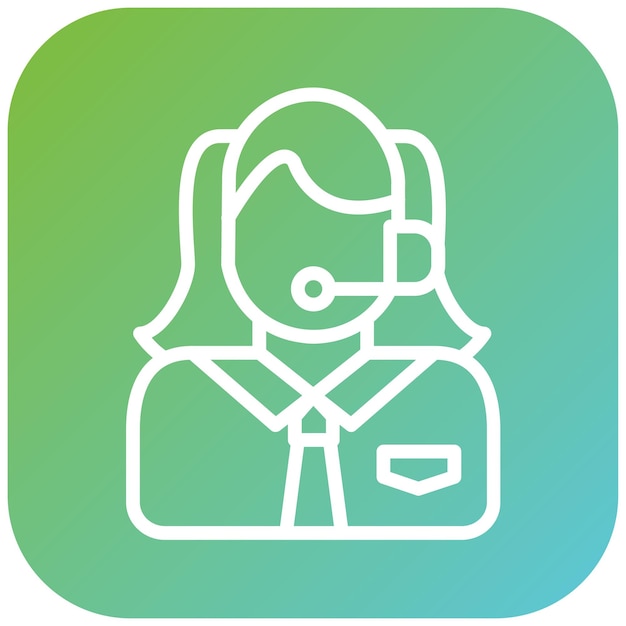 Vector Design Service agent Icon Style