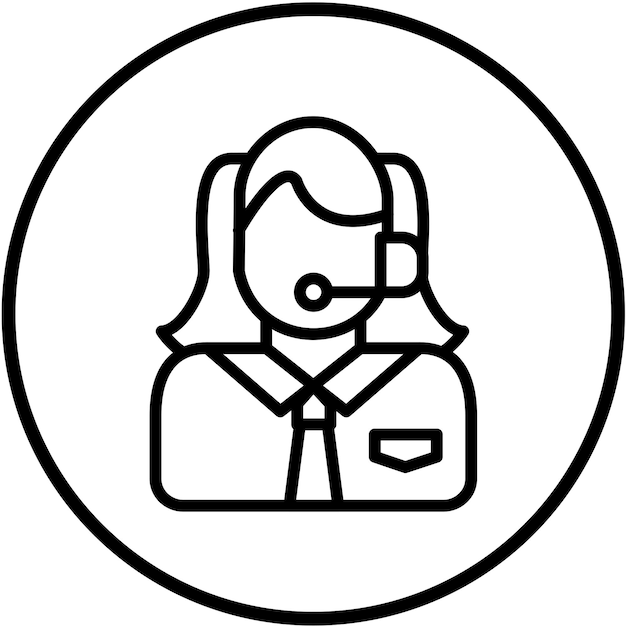 Vector Design Service agent Icon Style
