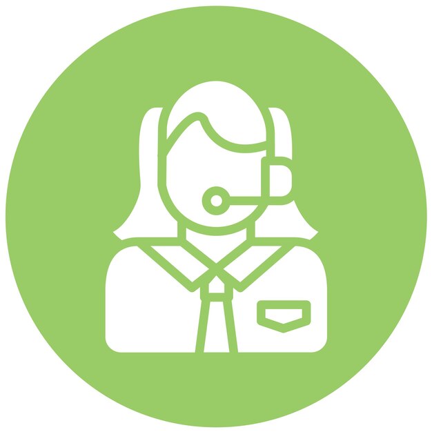 Vector Design Service agent Icon Style