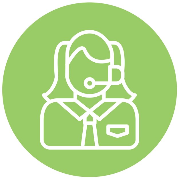 Vector Design Service agent Icon Style