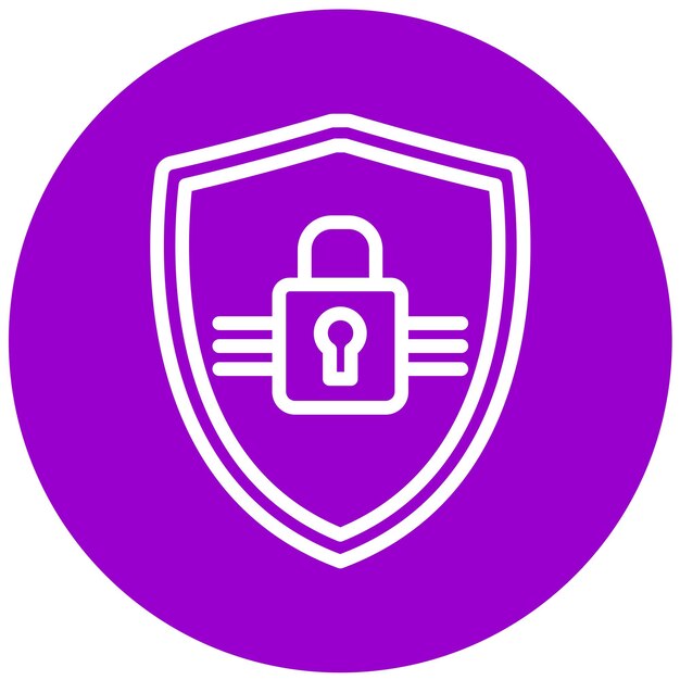 Vector Design Shield Lock Icon Stijl
