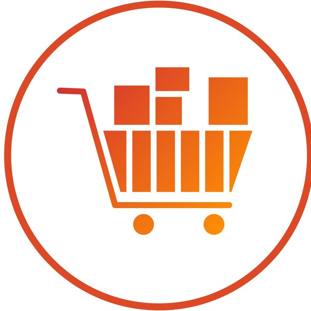Vector Design Shipping Cart Icon Stijl