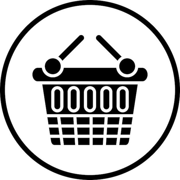 Vector Design Shopping Basket Icon Stijl