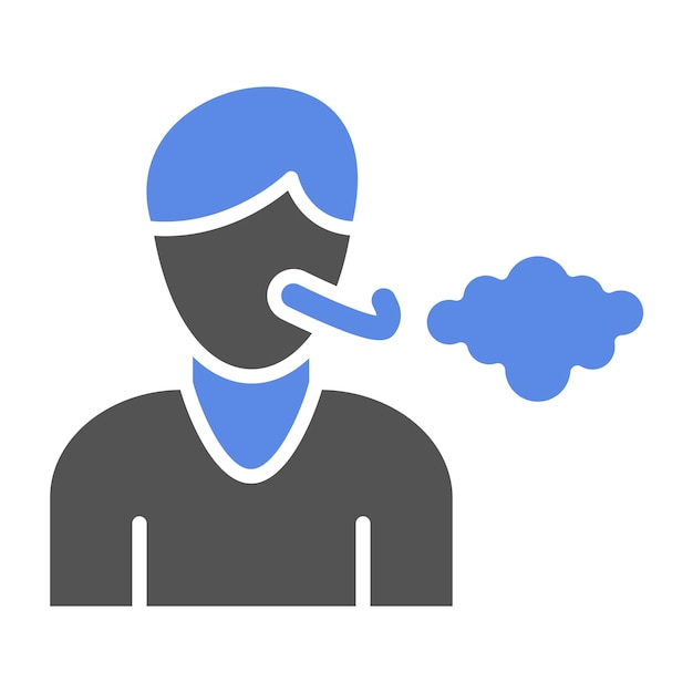 Vector Design Shortness Of Breath Icon Style