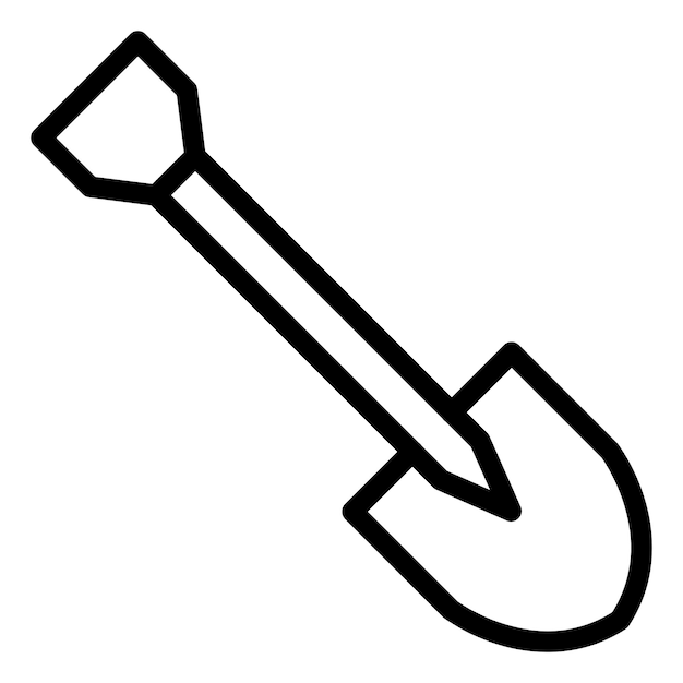 Vector Design Shovel Icon Stijl