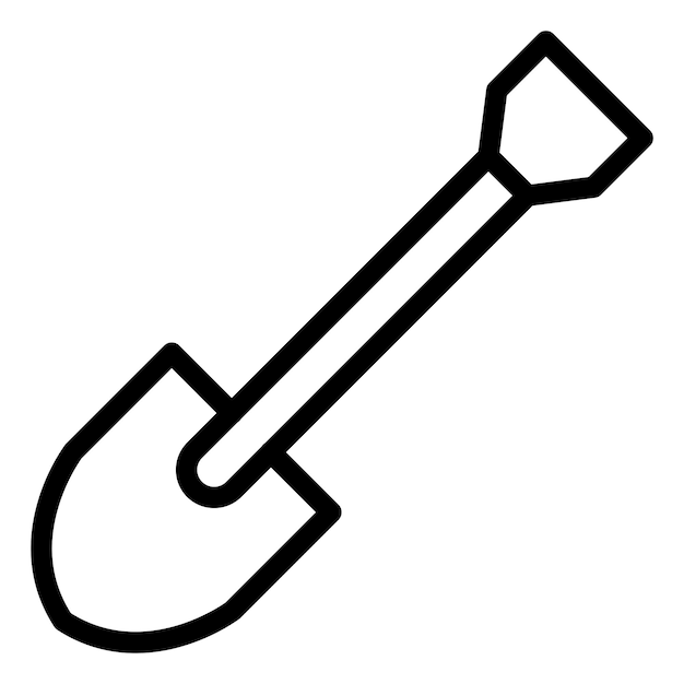 Vector Design Shovel Icon Stijl