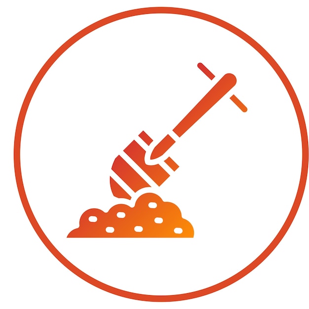 Vector vector design shovel icon style