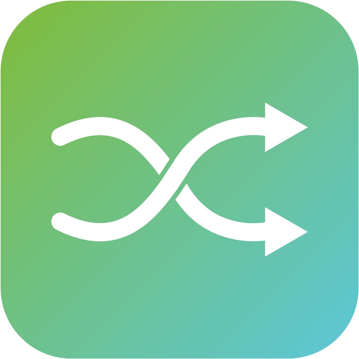 Vector 터 디자인 셔플 아이콘 스타일