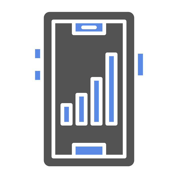 Vector Design Signal Cellular 4 Bar Icon Stijl