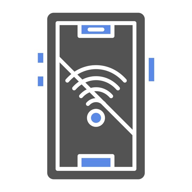 Vector design signal wifi off icon style