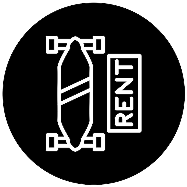Vector vector design skateboard rental icon style
