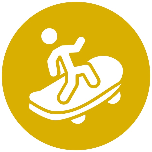 ベクトルデザインスケートボードジャンプアイコンスタイル