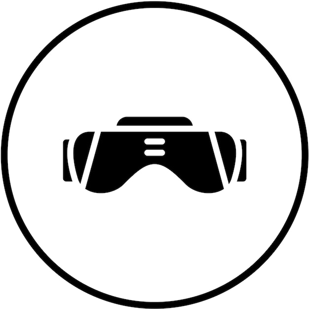 Vector vector design ski goggles icon stijl