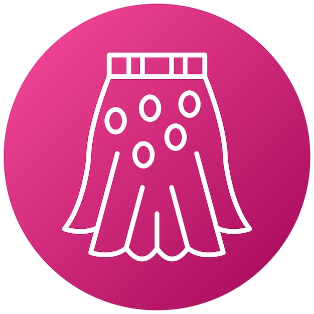 Vector Design Skirt Icon Style