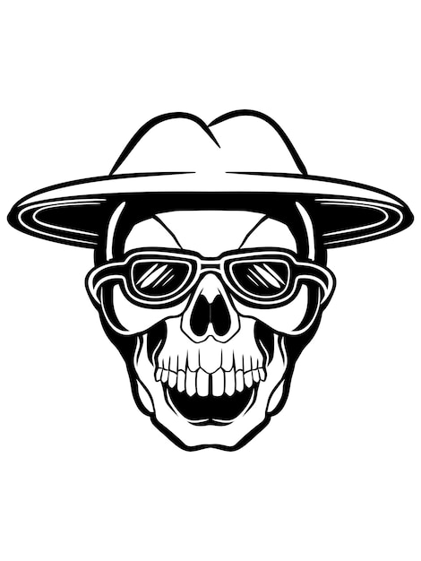 vector design skull head illustration