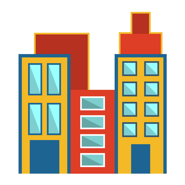 Vector vector design skyscraper icon style