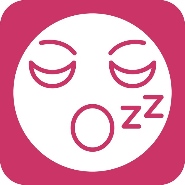 Vector vector design sleepy icon style