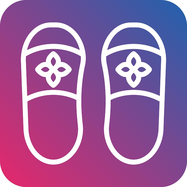 Vector Design Slippers Icon Style