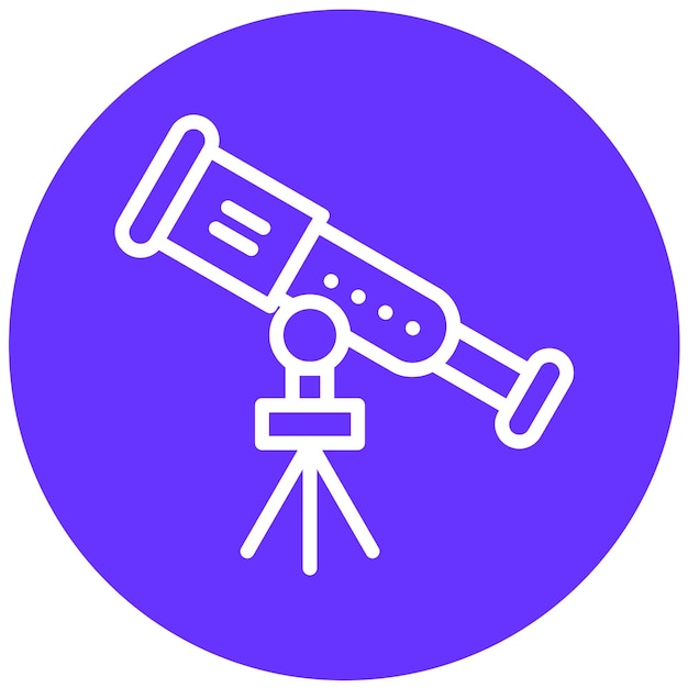 Vector Design Small Telescope Icon Style