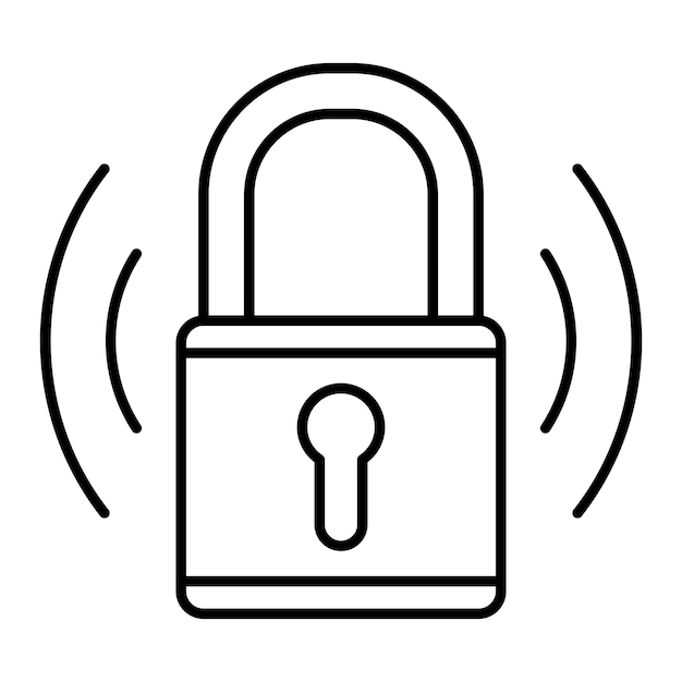 Vector Design Smart Lock Icon Style