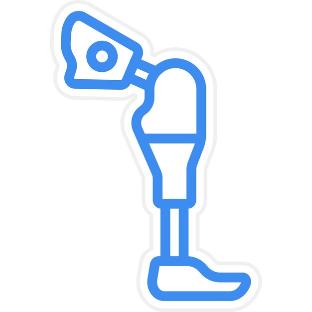 Vector Design Smart Prosthesis Icon Style