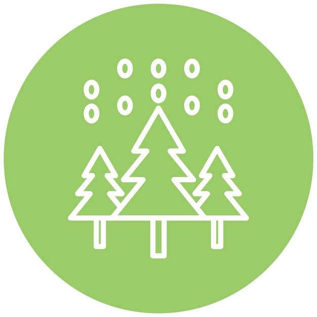 Vector Design Snow Forest Icon Style