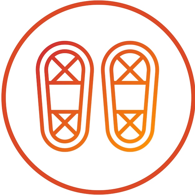 Vector Design Snowshoe Trail Icon Style