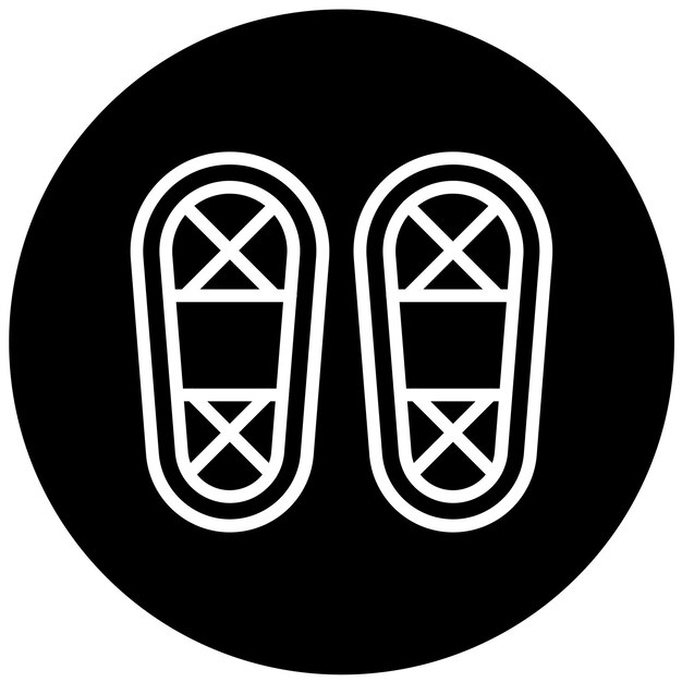 Vector vector design snowshoe trail icon style