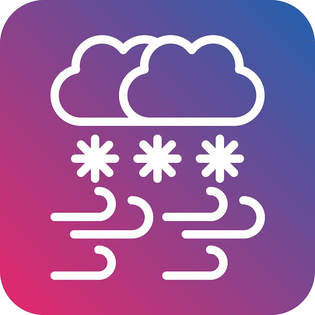 Vector design snowstorm icon style