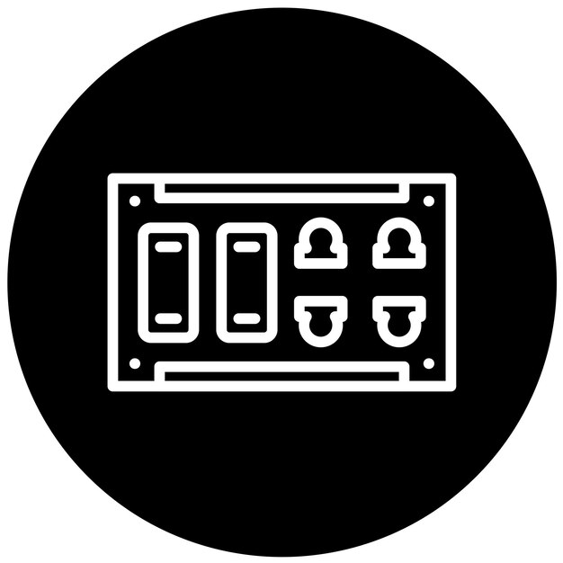 터 디자인 소켓 아이콘 스타일