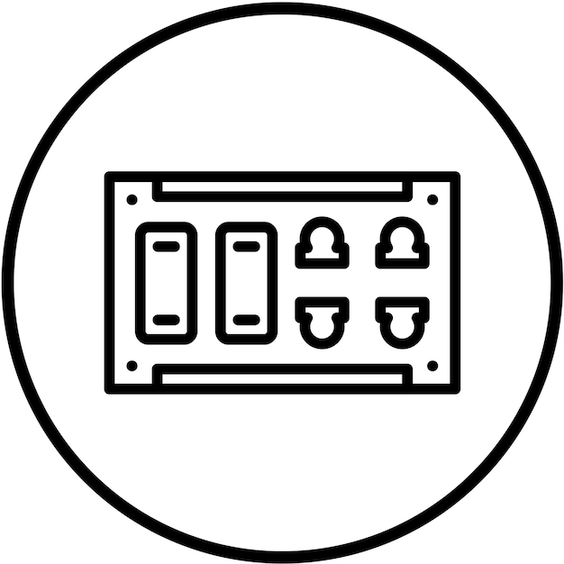 터 디자인 소켓 아이콘 스타일