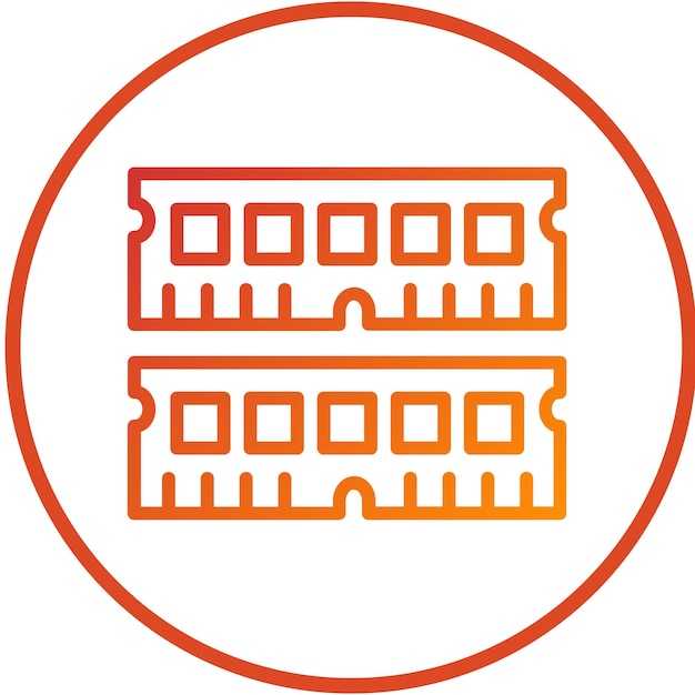Vector Design SODIMM Slot Icon Stijl