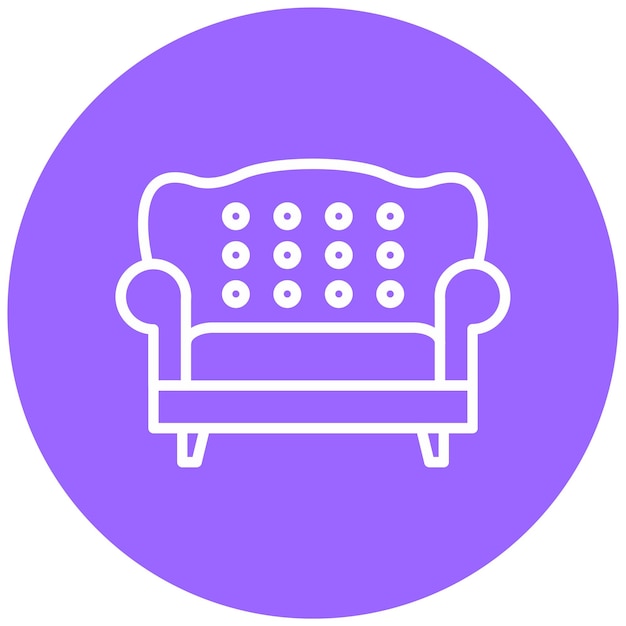 Vector Design Sofa Icon Stijl