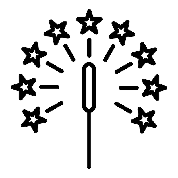 Vector Design Sparkler Icon Style