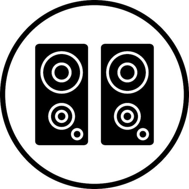 Vector vector design speakers icon style