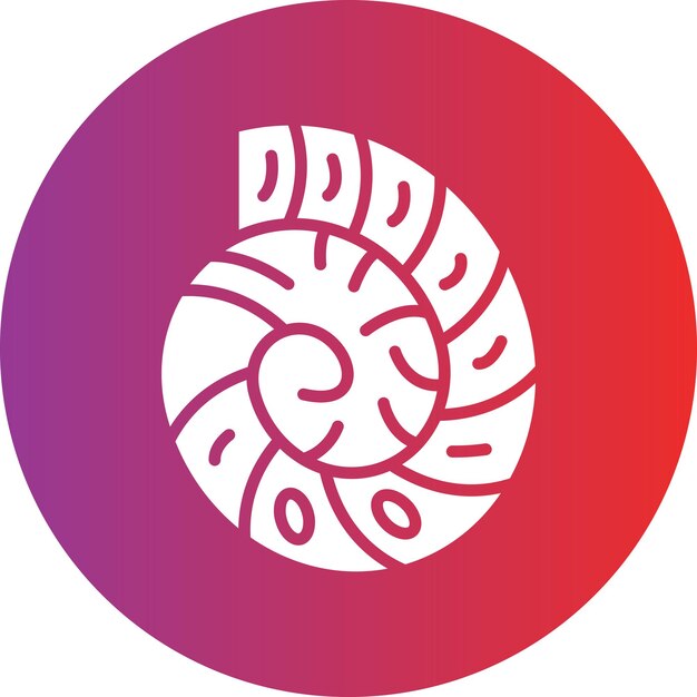 Векторный дизайн Icon Style спиральной оболочки