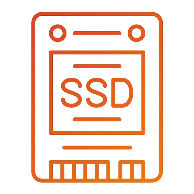 벡터 터 디자인 ssd 아이콘 스타일