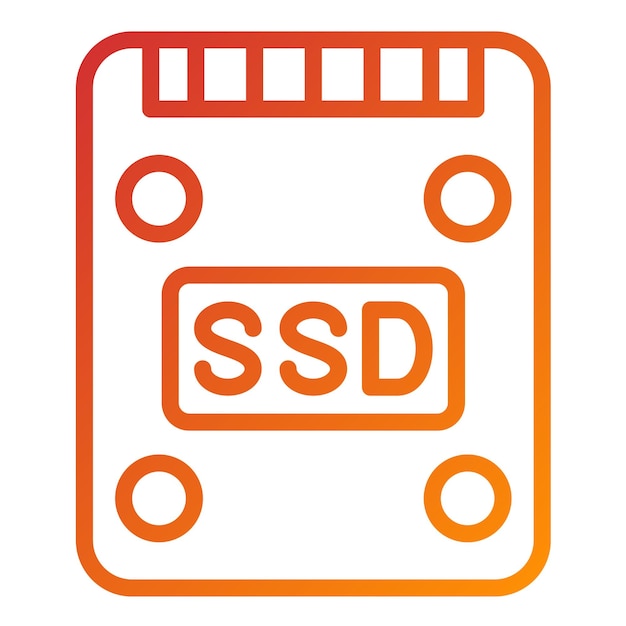 벡터 터 디자인 ssd 아이콘 스타일