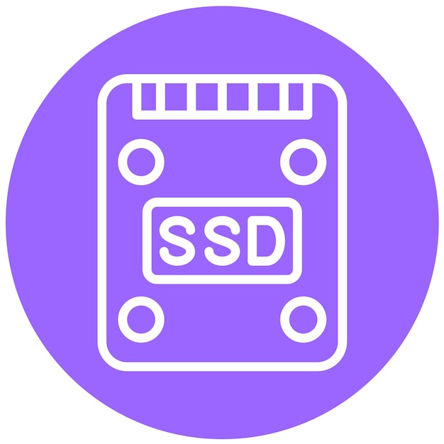 Vector design ssd icon style