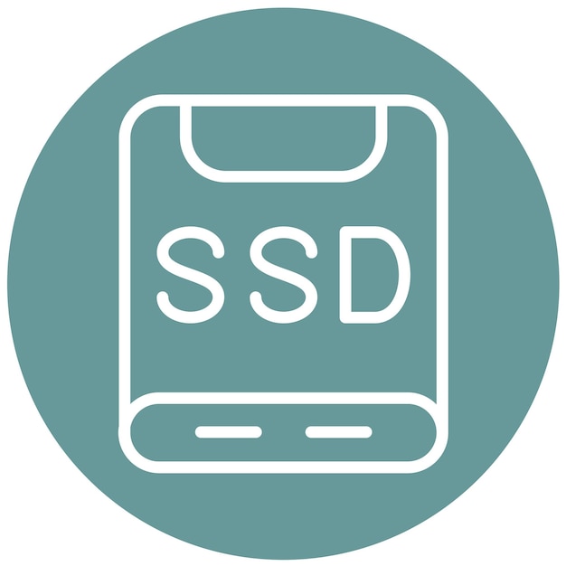 Vector design ssd screw icon style