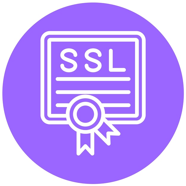 Vector vector design ssl certificate icon style