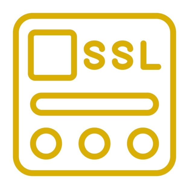 Stile di icona del file ssl di progettazione vettoriale