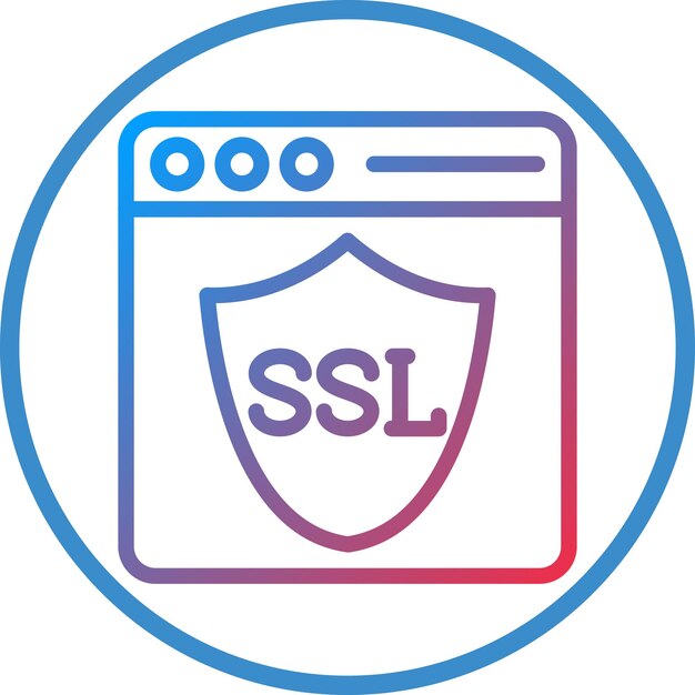 Vector vector design ssl icon style